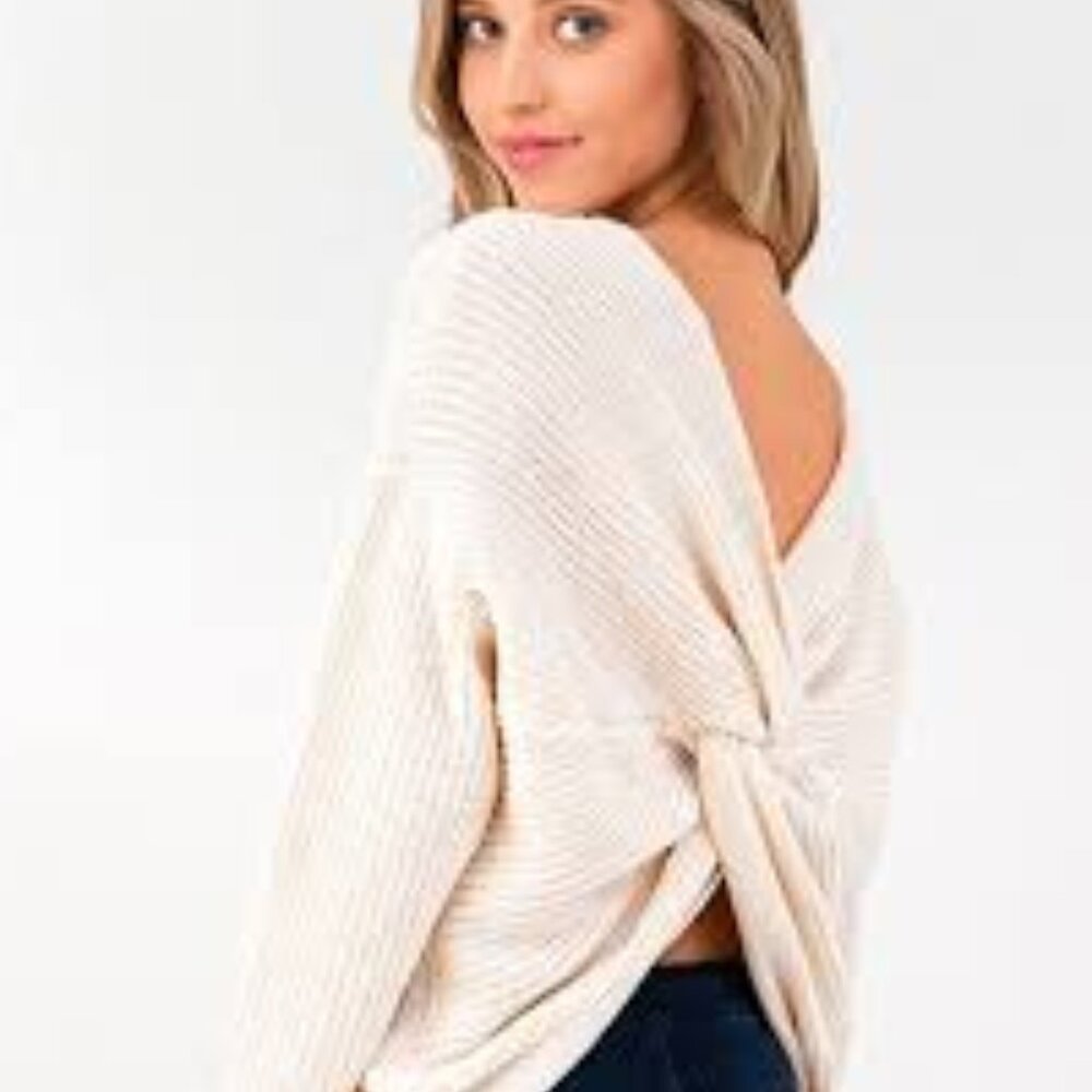 1 - NWT- 525 AMERICA TWO WAY TWIST SWEATER (SOLD OUT ON REVOLVE) - Picture 2 of 8